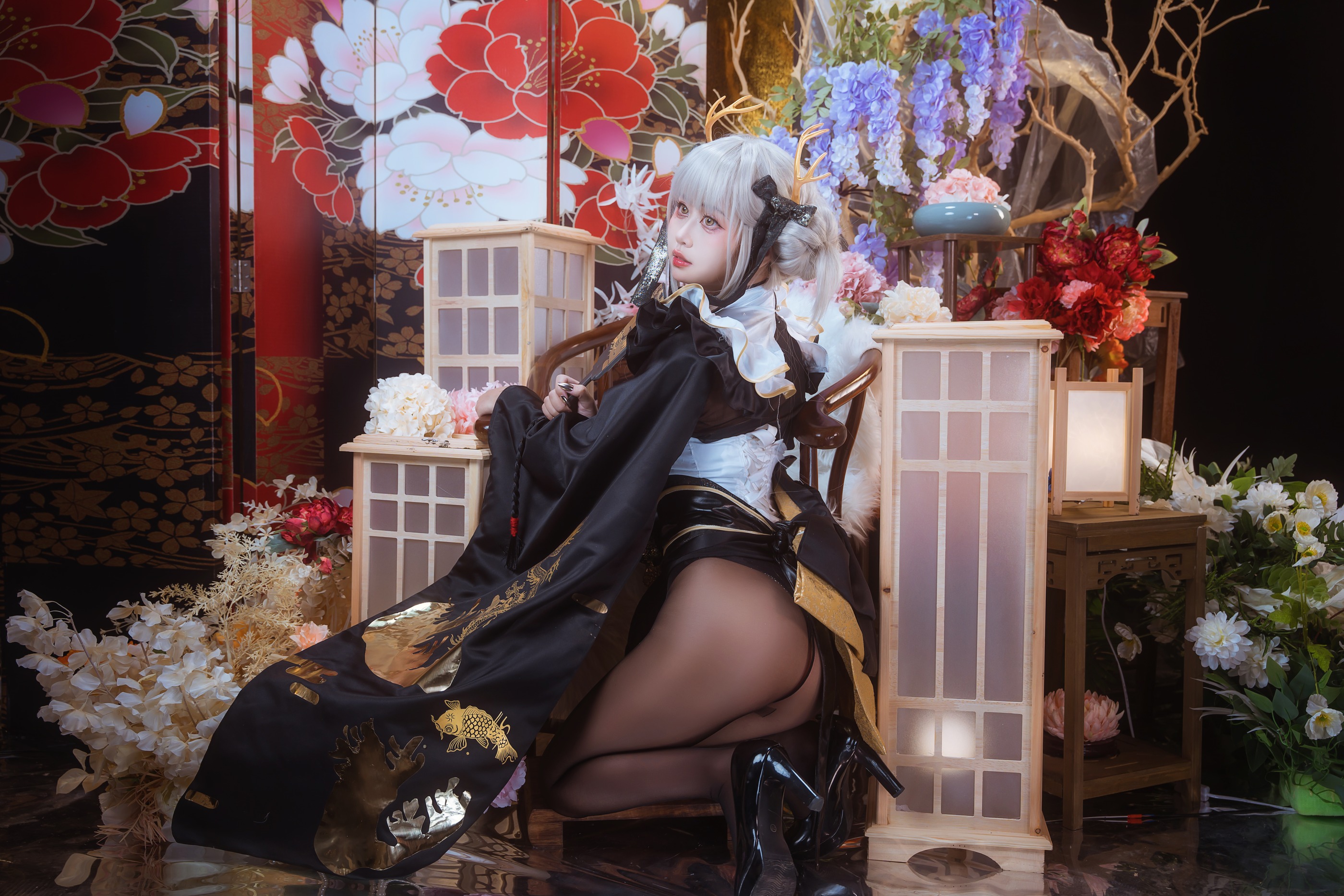 图片[1]-萌芽儿o0 – NO.050 白兔和服[18P]-XikXak
